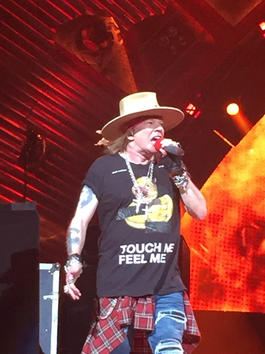 Axl Rose lead singer with AC/DC September 14, 2016 at Madison Square Garden Photo taken by Cynthia Drew