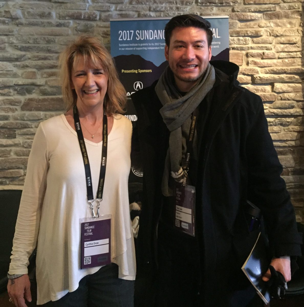 Cynthia Drew and Film Producer Toby Louie 2017 ASCAP Music Cafe at the Sundance Film Festival