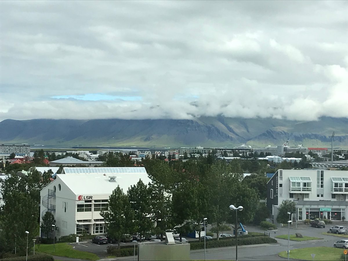 View from my Hilton hotel room in Reykjavik.