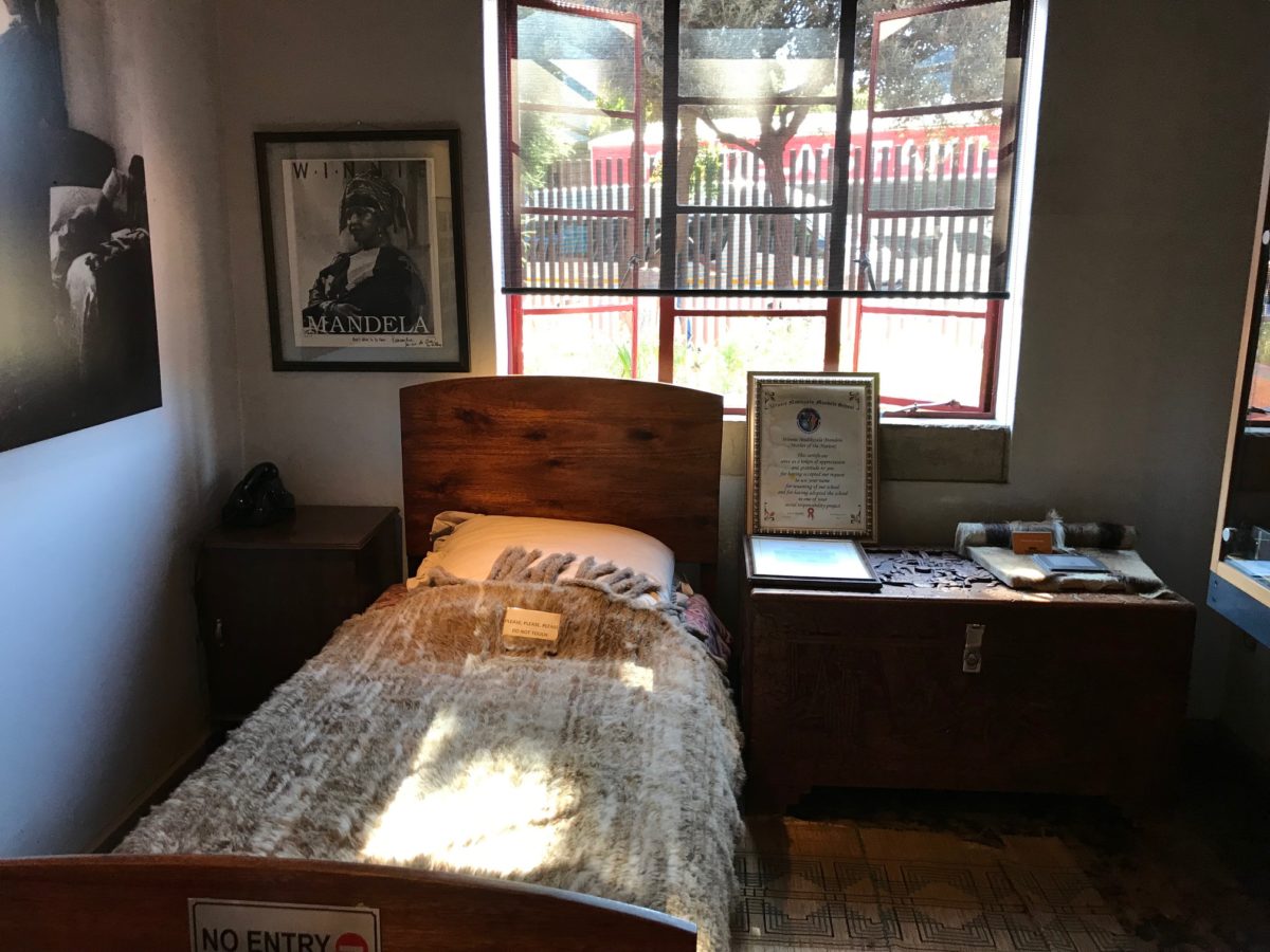 Bedroom in the Nelson Mandela Home