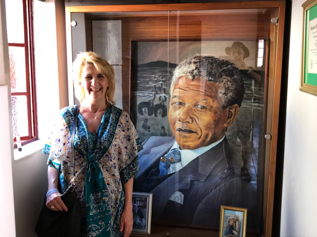 Portrait of Nelson Mandela in his home in Soweto