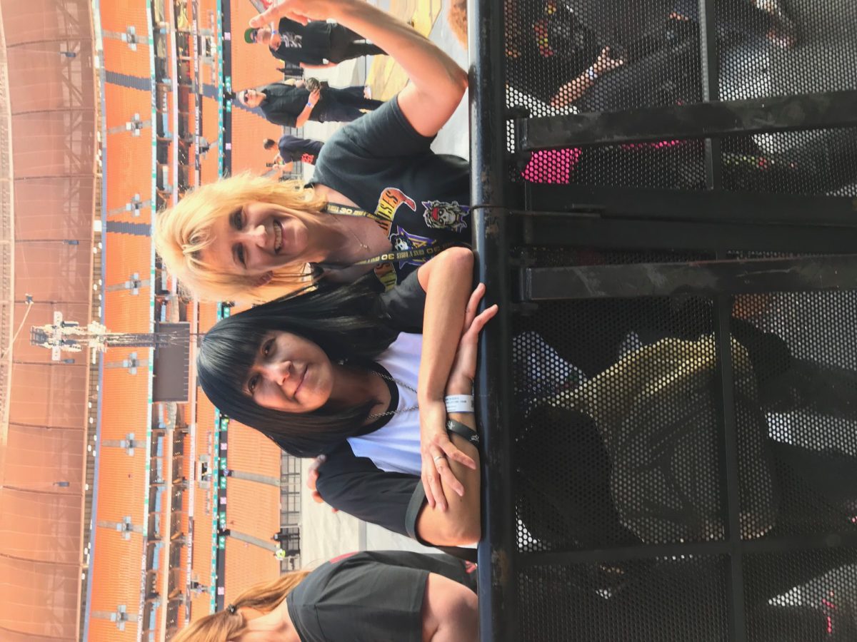 On the rail with Toshie at PNB Stadium Johannesburg, South Africa!